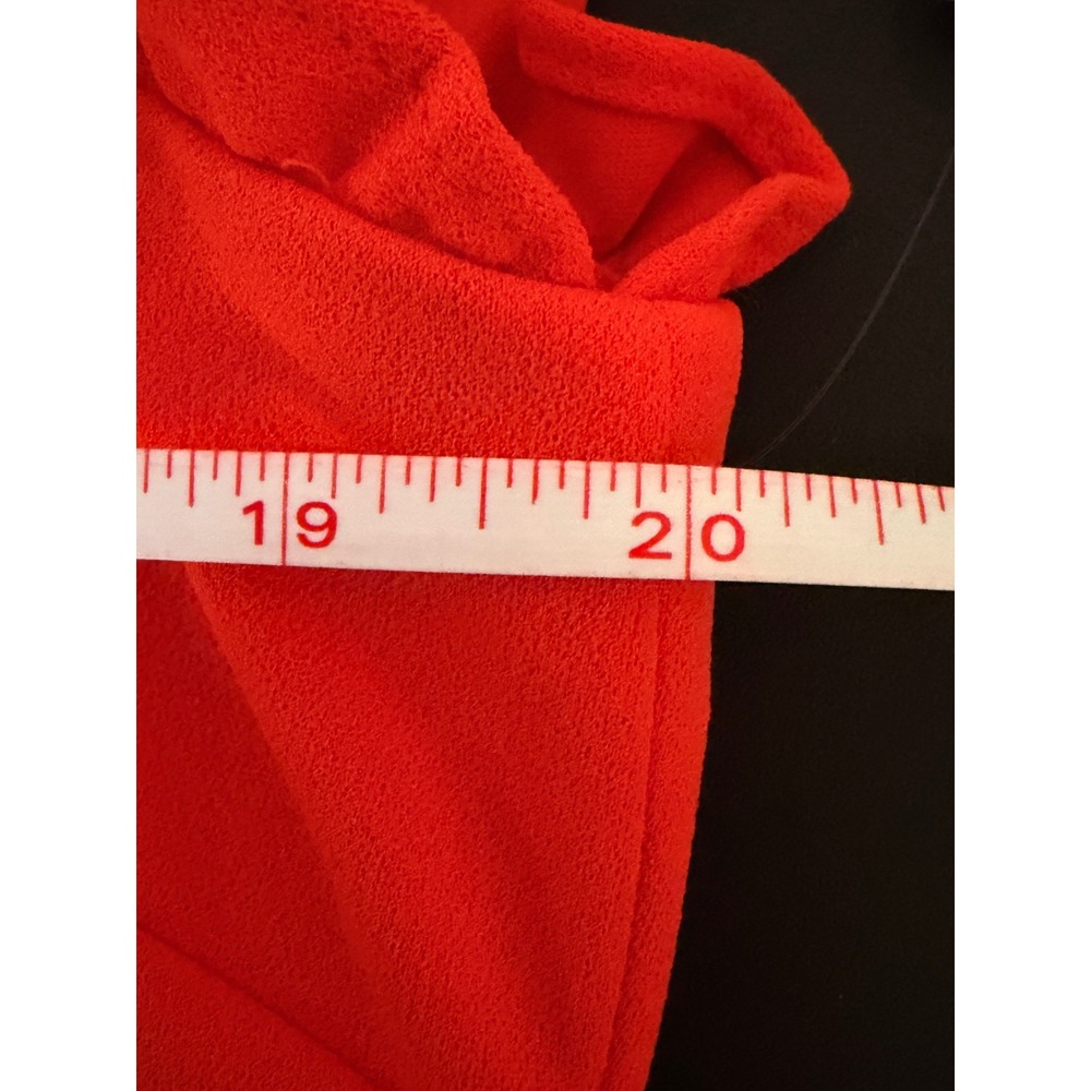 Maggy London Ruffle Neck Sleeveless  Sheath Dress Womens 16 Orange NWT - Picture 5 of 10